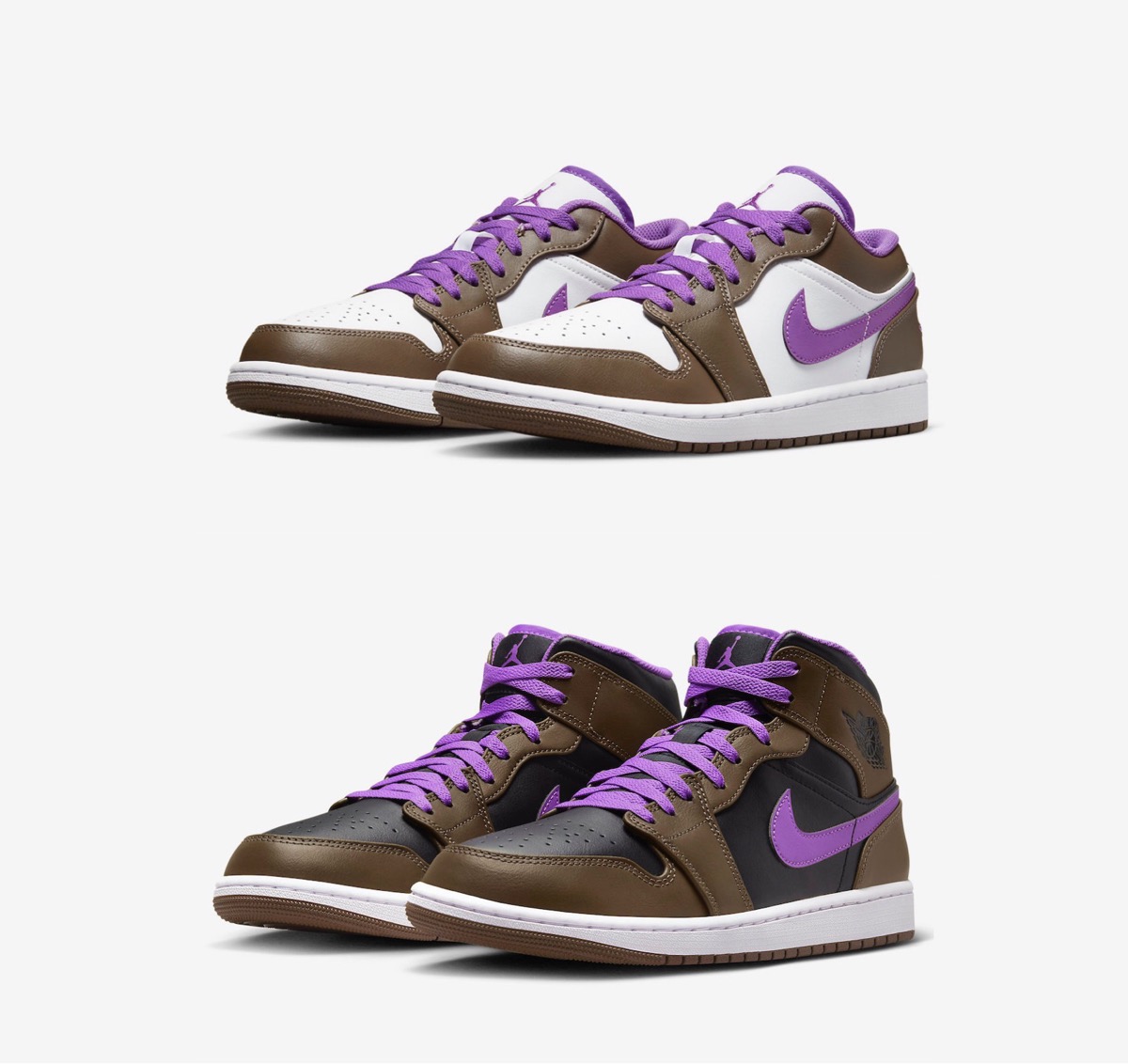 Nike Air Jordan 1 Low & Mid “Palomino/Wild Berry”が国内2月24日に ...