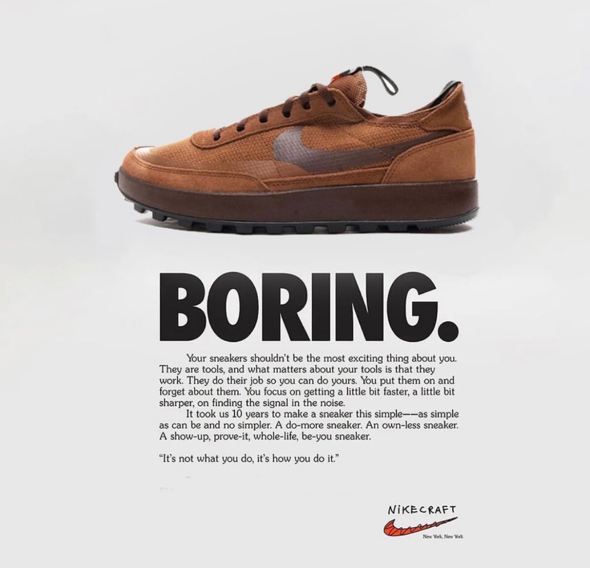 Tom Sachs × Nike『NikeCraft GPS “Field Brown”』が国内5月10日に再販 ...