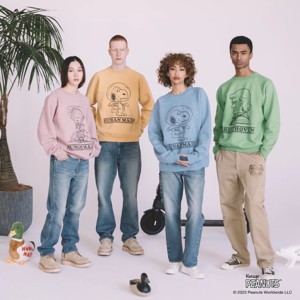 HUMAN MADE × PEANUTS スウェットシャツが国内2月18日に発売