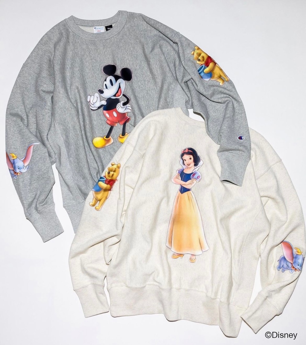 Champion × BEAMS / Disney 100th CN Sweat袖丈63cm