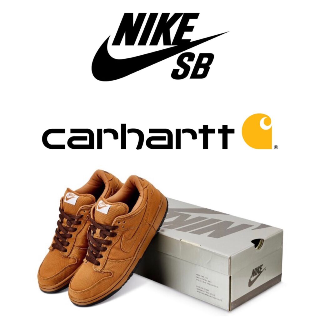 スニーカー型ローカットNIKE DUNK LOW PRO SB Carhartt 黒 カーハート