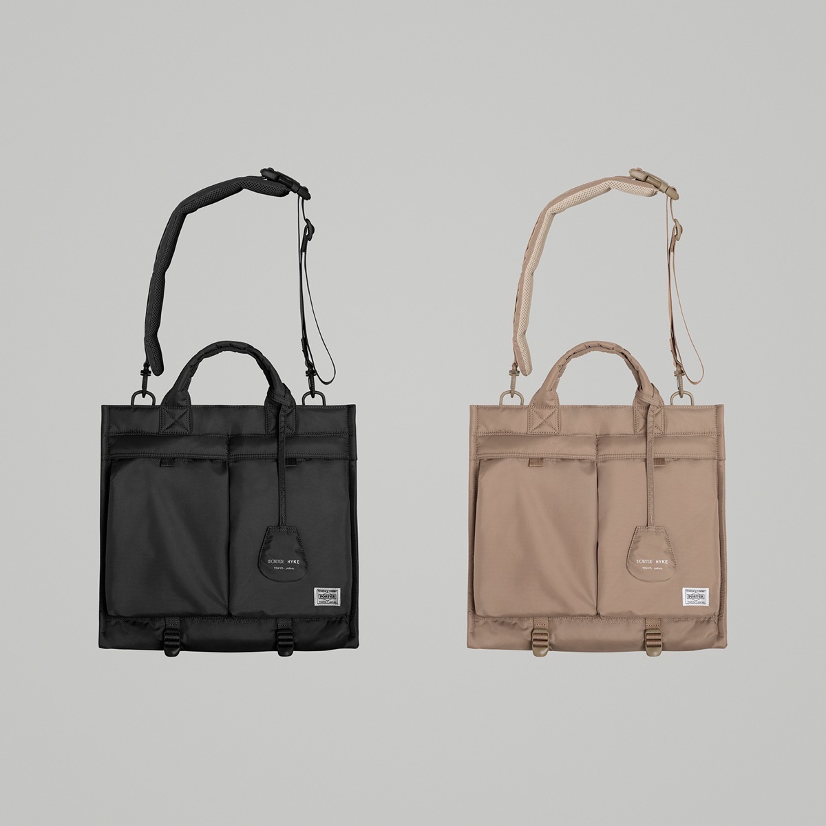 2WAY TOTE BAG HYKE EDITION BLACK - トートバッグ