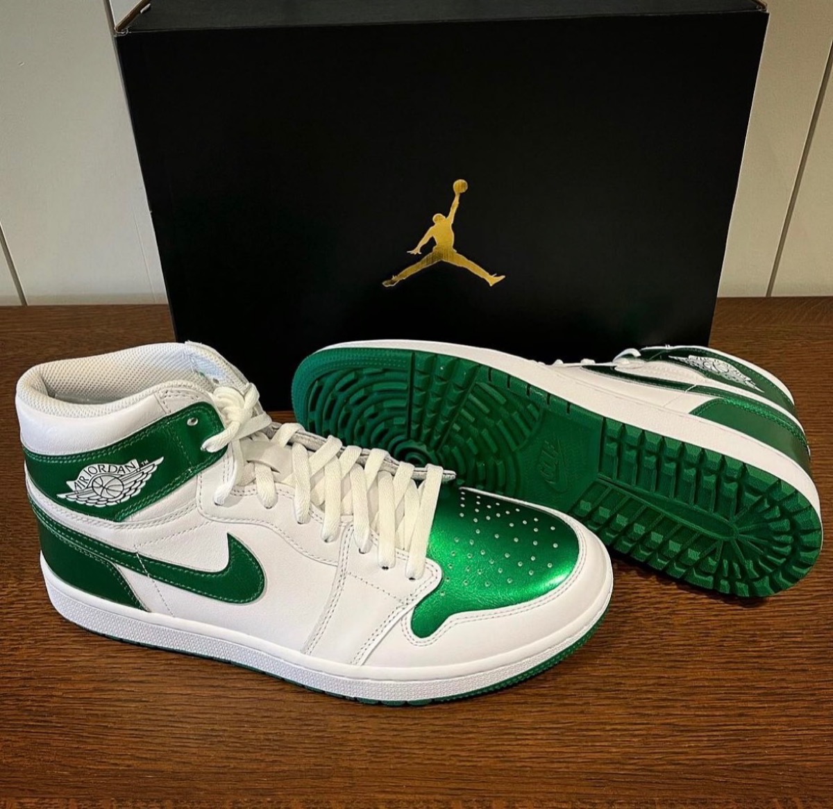 新品 AJ1 GOLF Metallic Green エアジョーダン1 ゴルフDQ0660-130