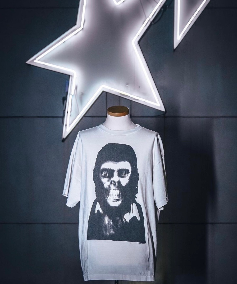 BAPE X SAINT MXXXXXX SKULL TEE  M