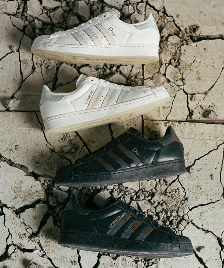 adidas × Dime Superstar ADV “Cloud White” & “Carbon”が国内5月15日