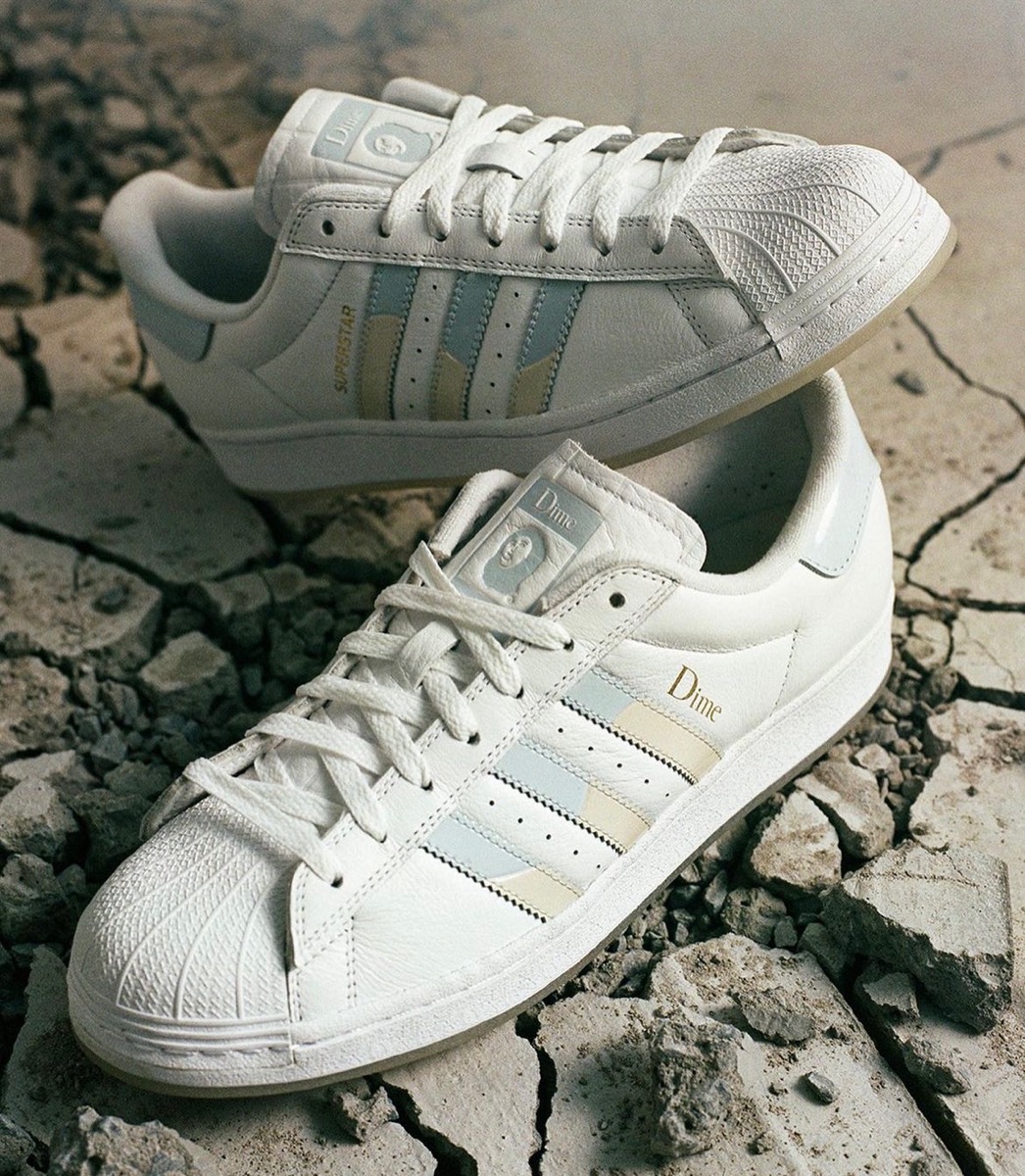 adidas × Dime Superstar ADV “Cloud White” & “Carbon”が国内5月15日