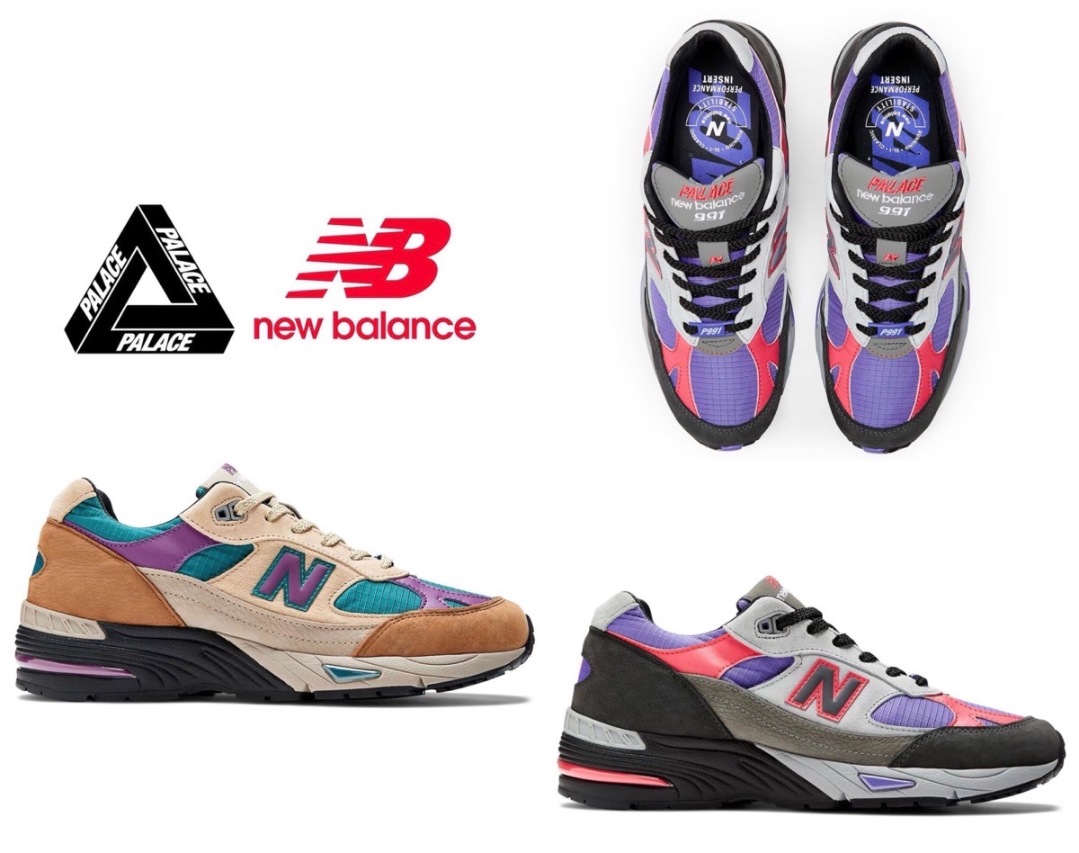 Palace × New Balance 991 Black Purple パレス × ニューバランス ...