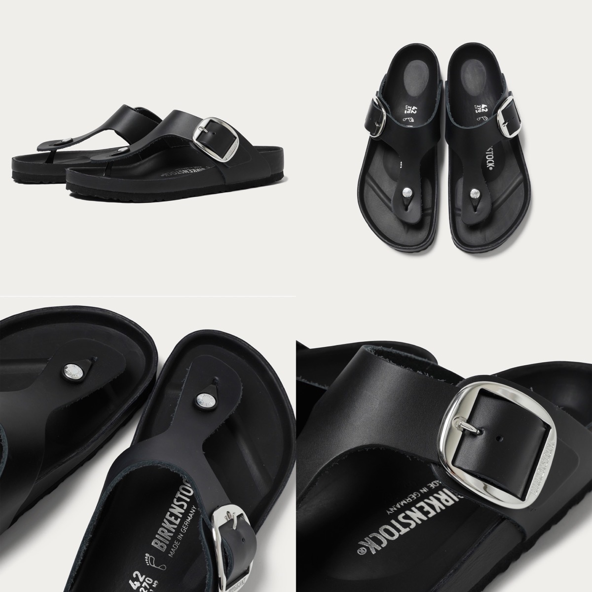 送料無料（沖縄は1000円) 【別注】BIRKENSTOCK GIZEH ビッグバックル