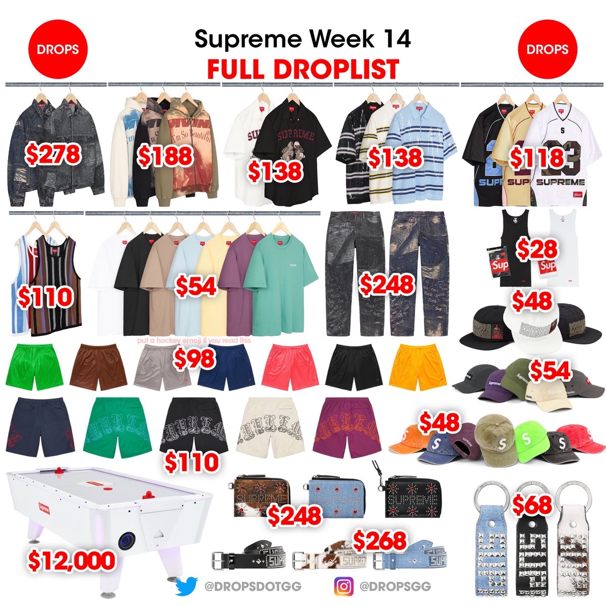 Supreme 2023SS Week14が国内5月27日に発売予定【全商品一覧 価格など