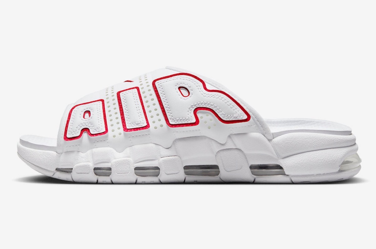 Nike Air More Uptempo Slide “White and University Red”が国内7月17 ...