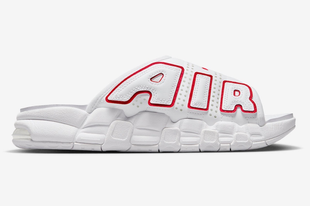 Nike Air More Uptempo Slide “White and University Red”が国内7月17 ...