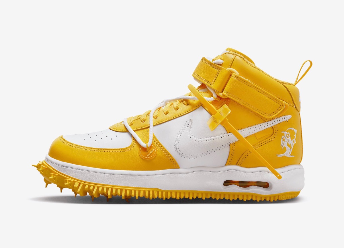 Off-White × Nike Air Force 1 Mid SP LTHR “Varsity Maize”が国内11月 ...