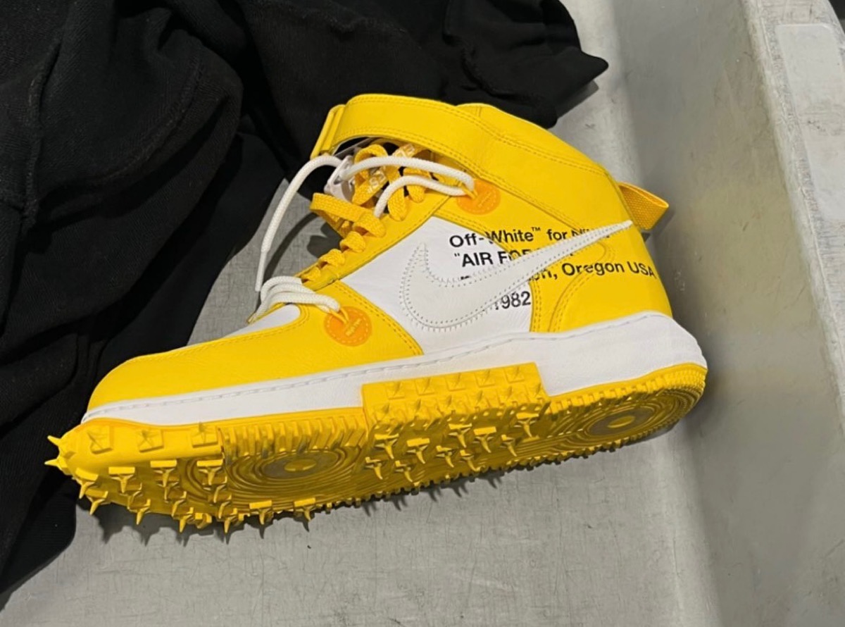 Off-White x Nike Air Force 1 Mid Canary Yellow Grim Reaper