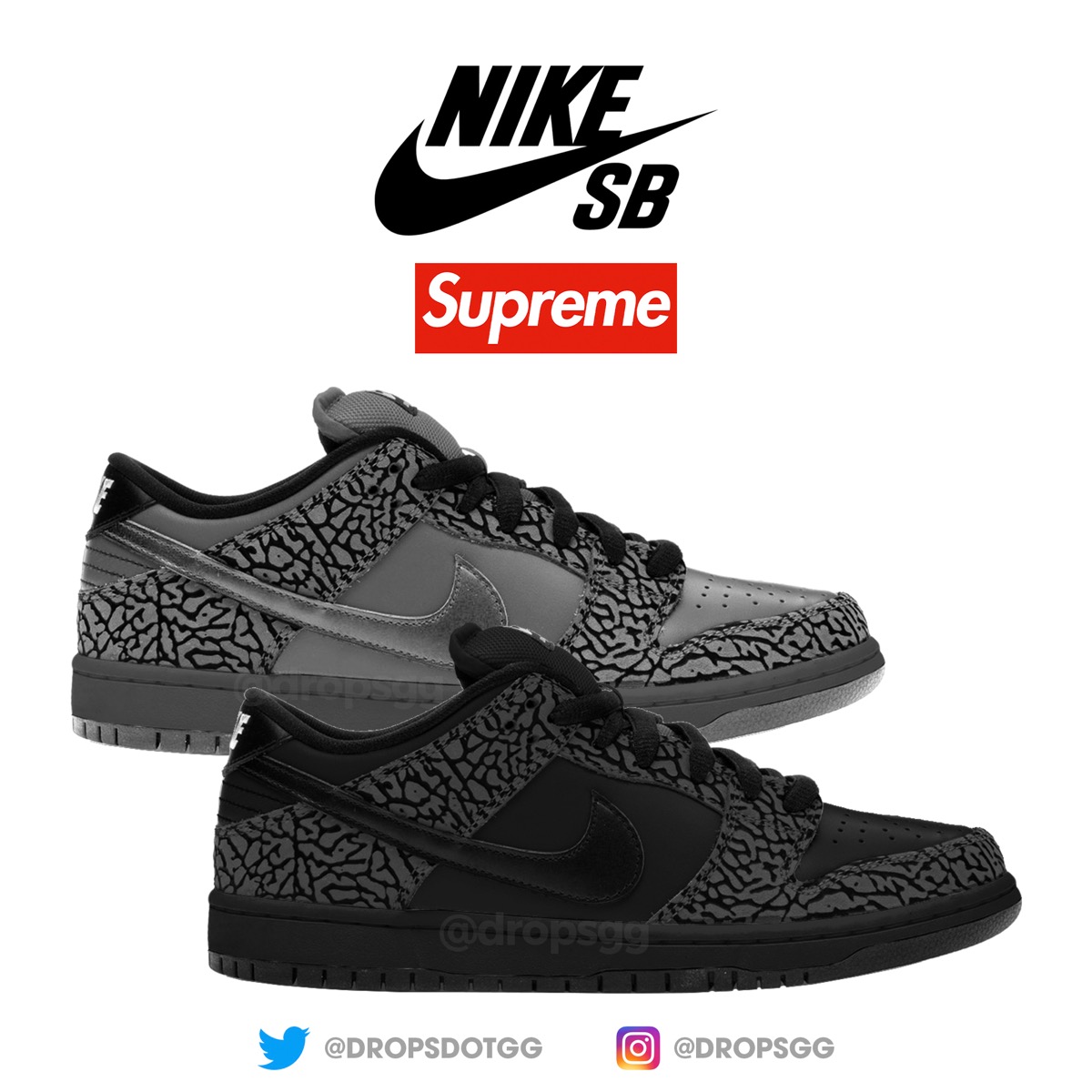 Supreme Nike Sb Dunk black オンライン購入