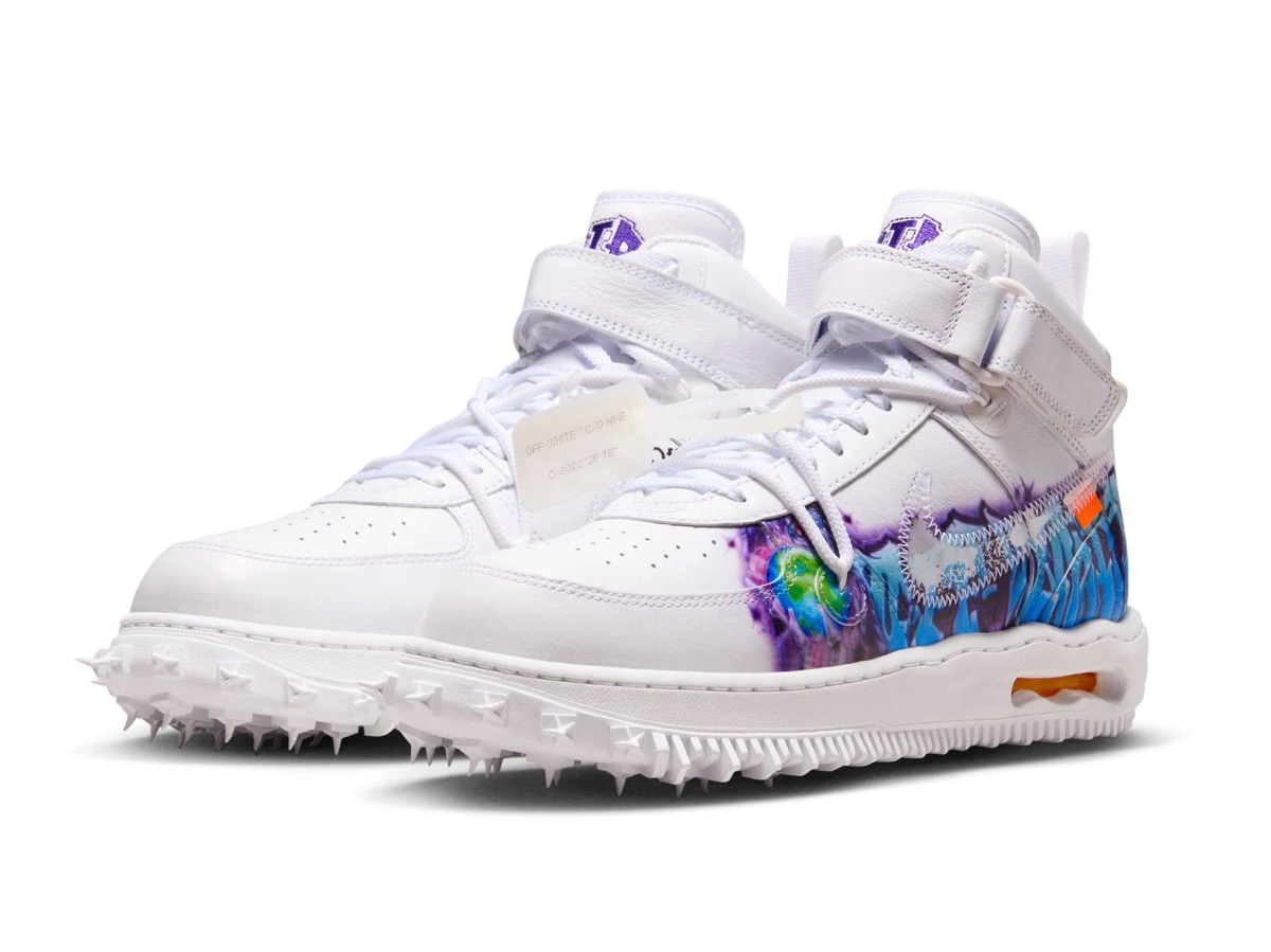 Off-White × Nike Air Force 1 Mid SP LTHR Graffiti “White”が国内6月 ...