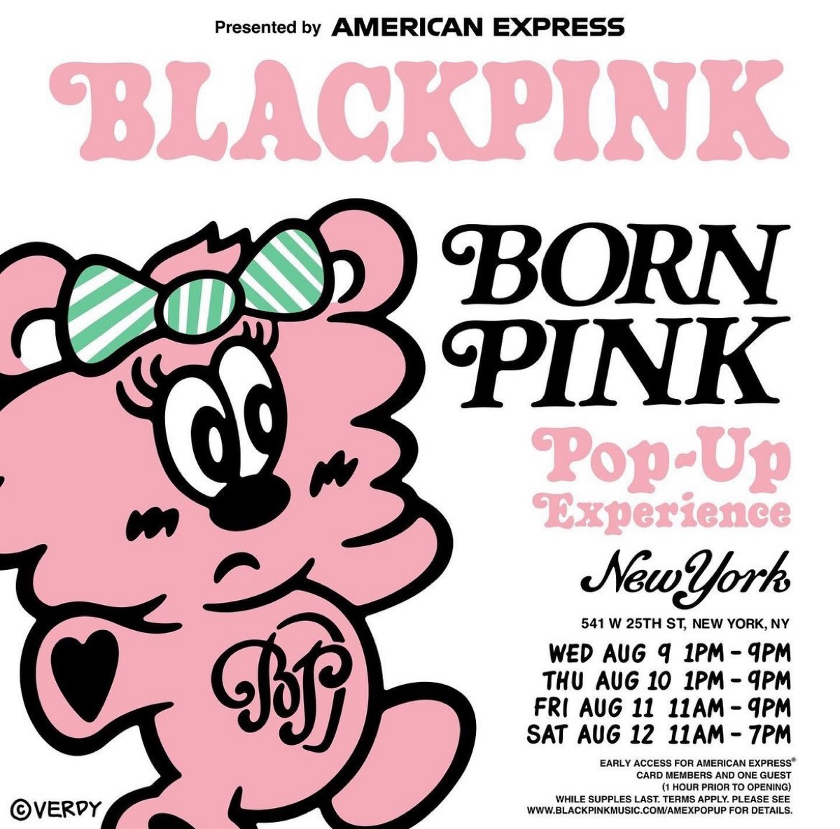 パーカーMサイズBORN PINK BLACK PINK  VERDYポップアップショップグッズ