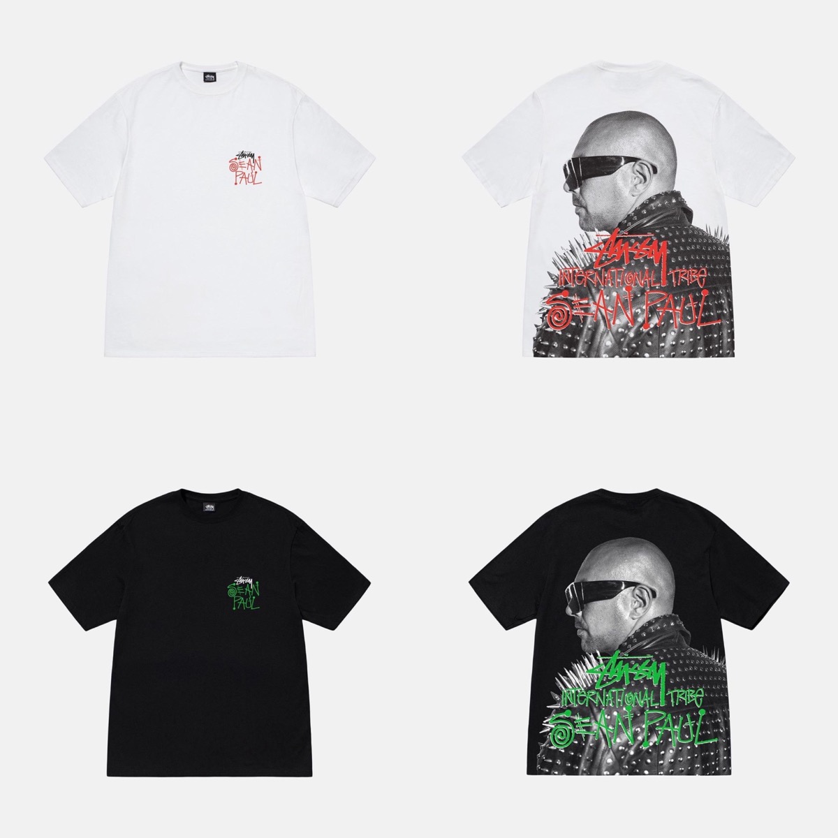【新品】STUSSY & SEAN PAUL 背全面ロゴプリントTシャツ