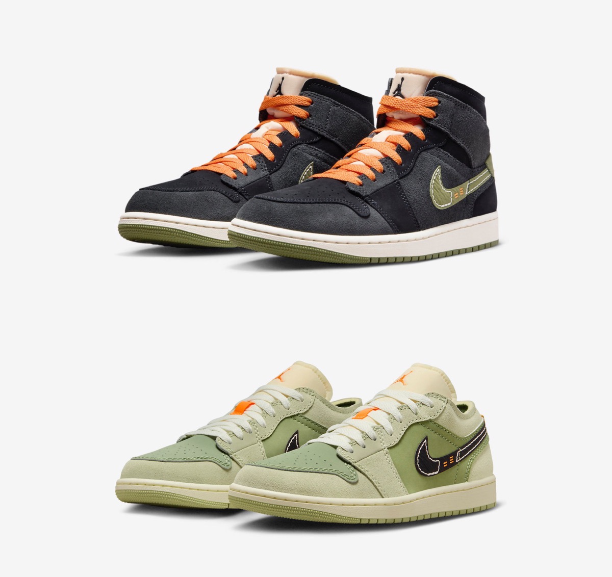 Nike Air Jordan 1 Low & Mid SE Craft “Light Olive”が国内12月9日に ...