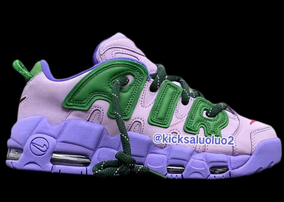 ナイキ ×アンブッシュ AMBUSH  Air More Uptempo Low Lilac and Apple Green FB1299-500 エアモアアップテンポスニーカー メンズ 28cm