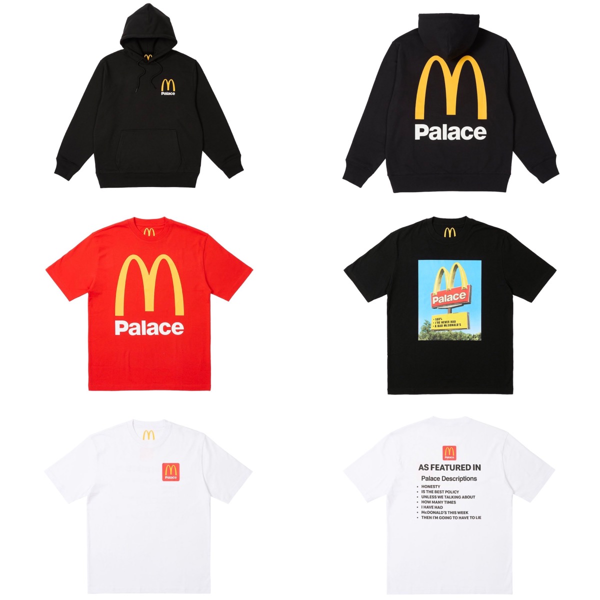 パレス　マクドナルドコラボ　Tシャツ　PALACE McDONALD'S入手の難しい希少なアパレル関係