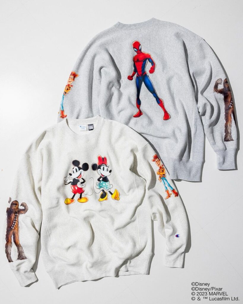 BEAMS×champion×Disney トリプルコラボ スウェット-