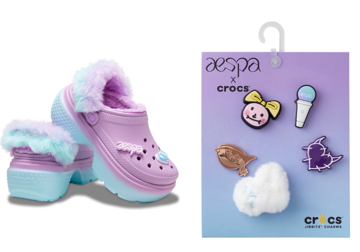 aespa Crocs エスパ クロックス ストンプ ラインド クロッグ 靴-