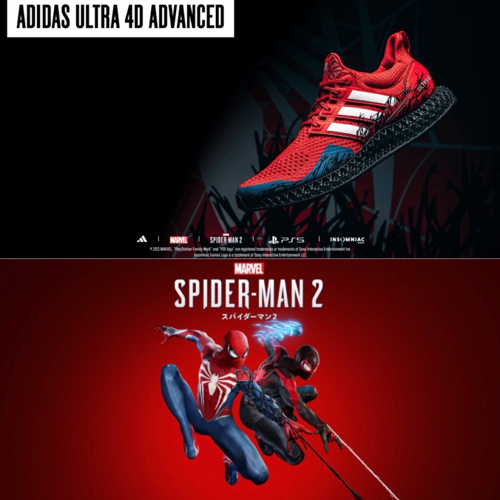 靴adidasとスパイダーマンコラボ限定みたいです。