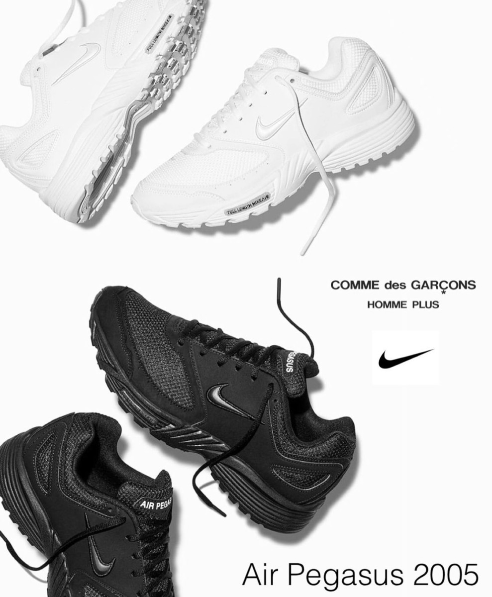 COMME des GARÇONS HOMME PLUS × Nike 『AIR PEGASUS 2005』が国内10月 ...