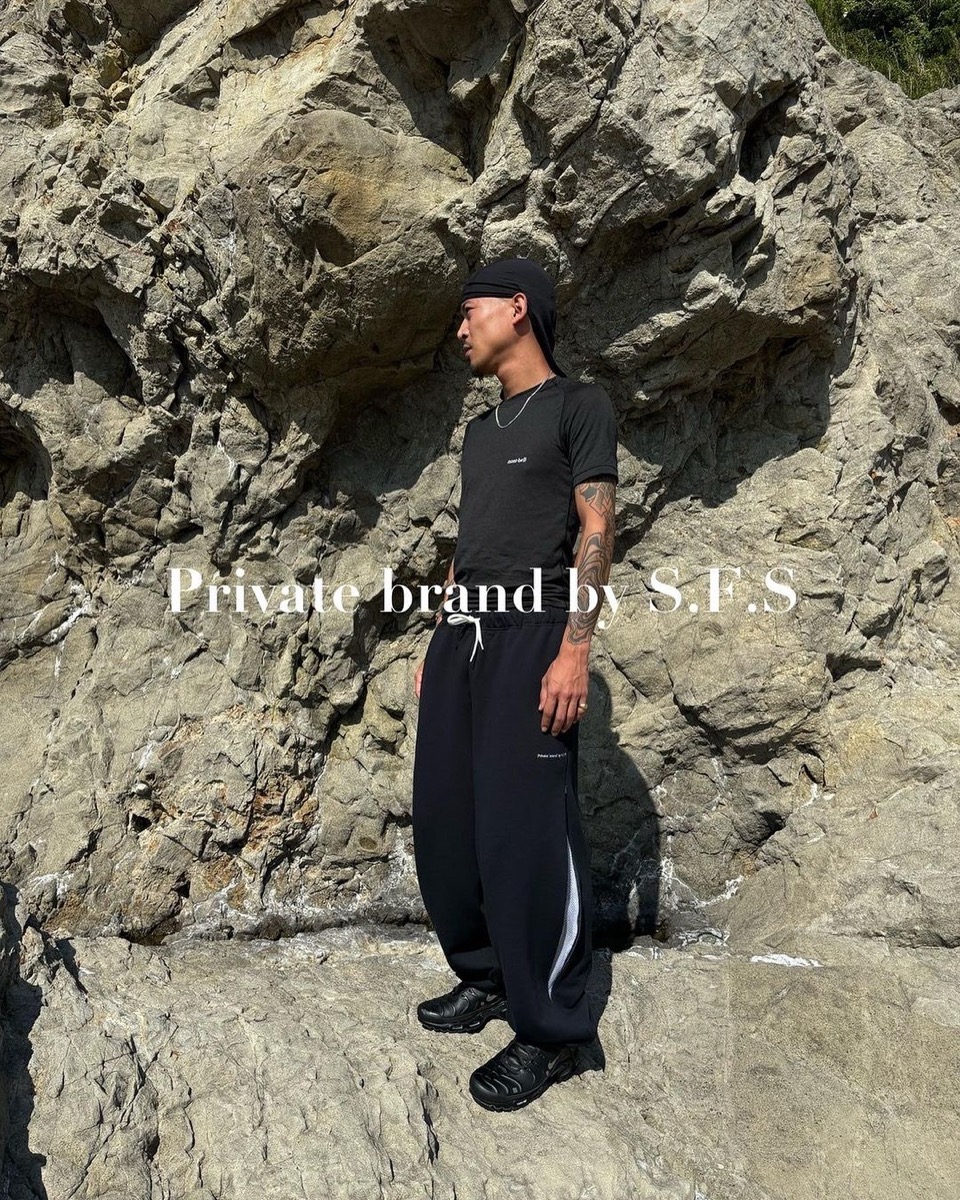 Private brand by S.F.S × FUTURE ARCHIVE 別注パンツが国内10月