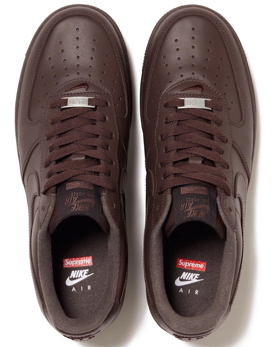 Supreme × Nike Air Force 1 Low “Baroque Brown”が国内1月7日に 