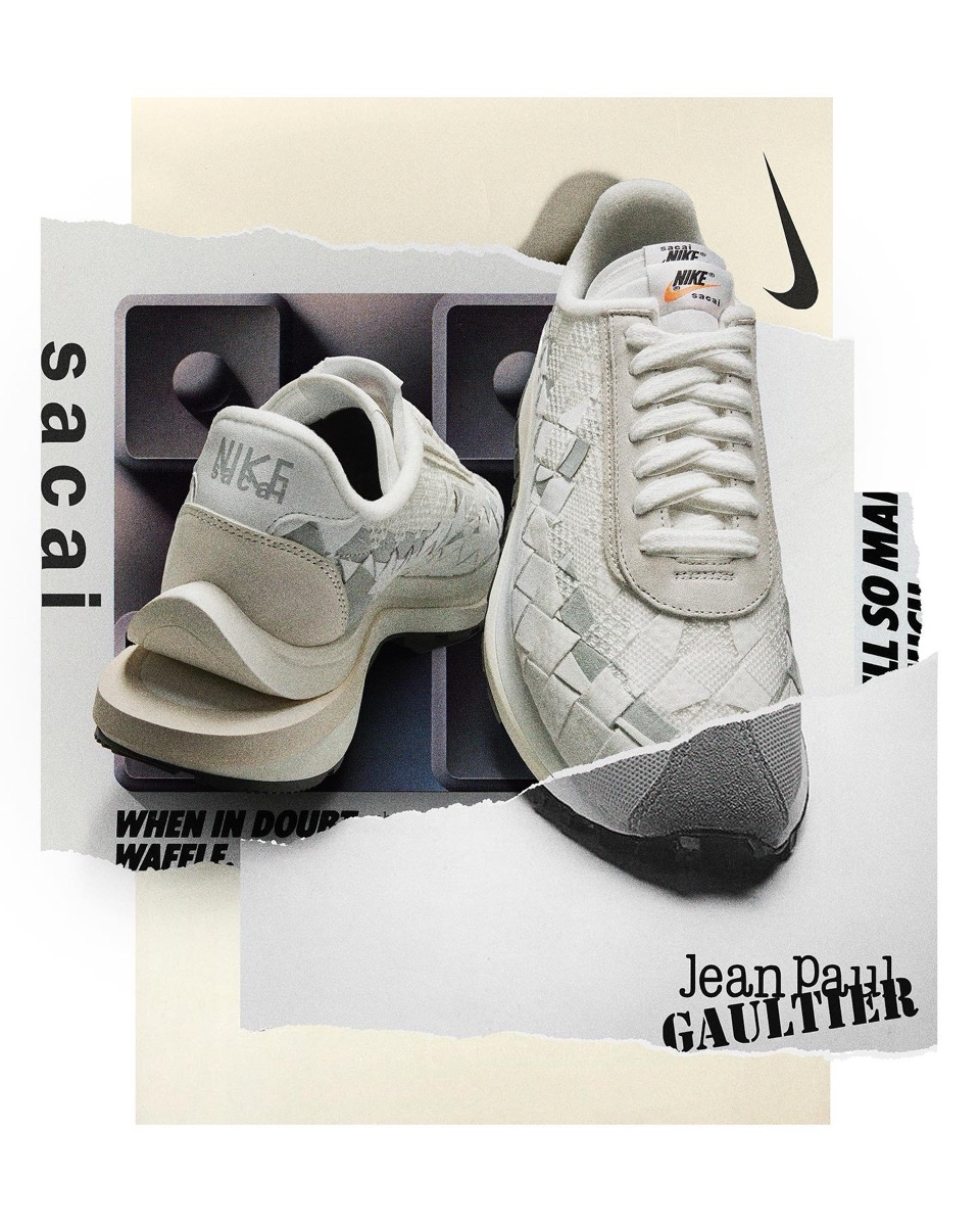 sacai × Nike × Jean-Paul Gaultier『Vaporwaffle Woven』が11月21日 ...