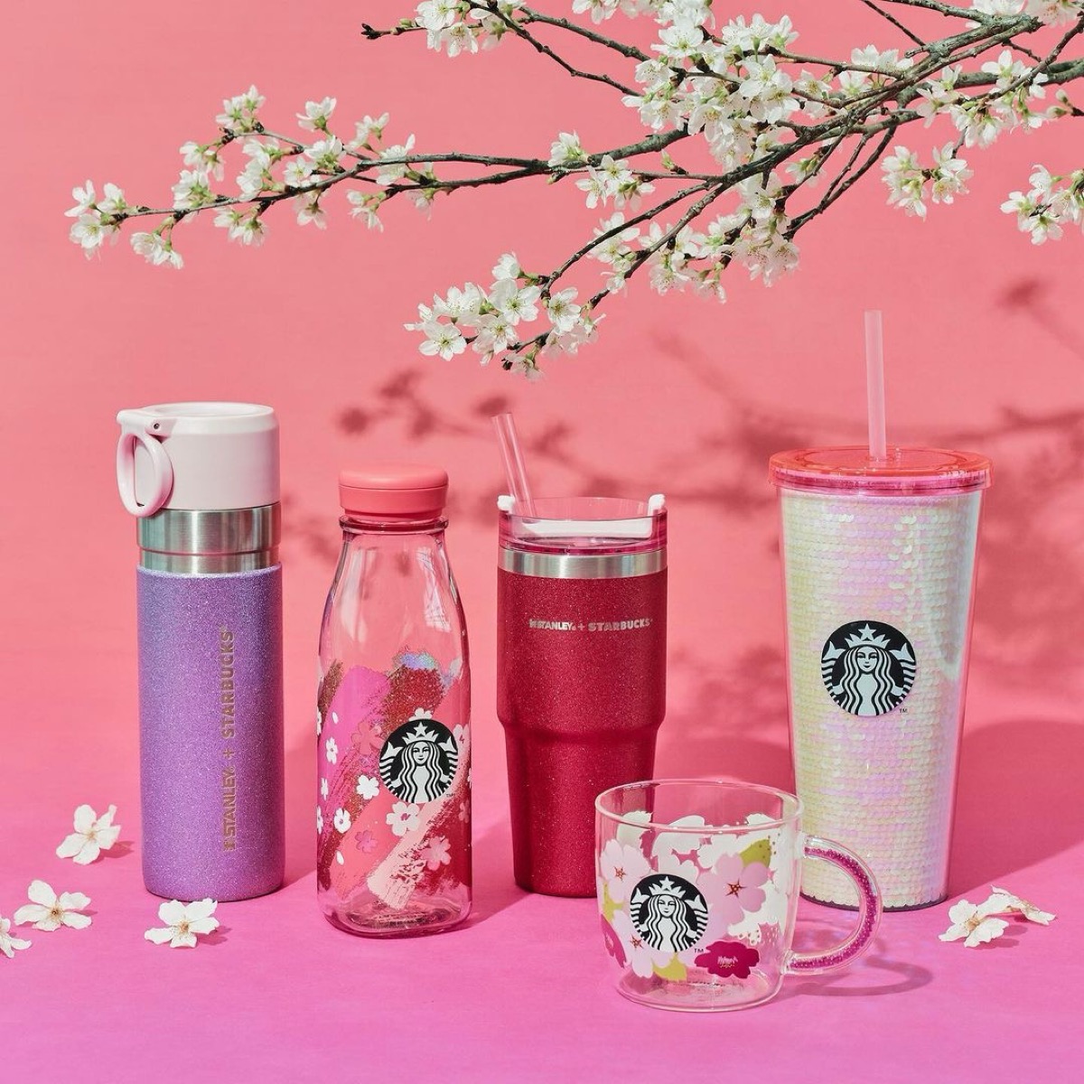 STARBUCKS × STANLEY “SAKURA” グリッターステンレスボトル