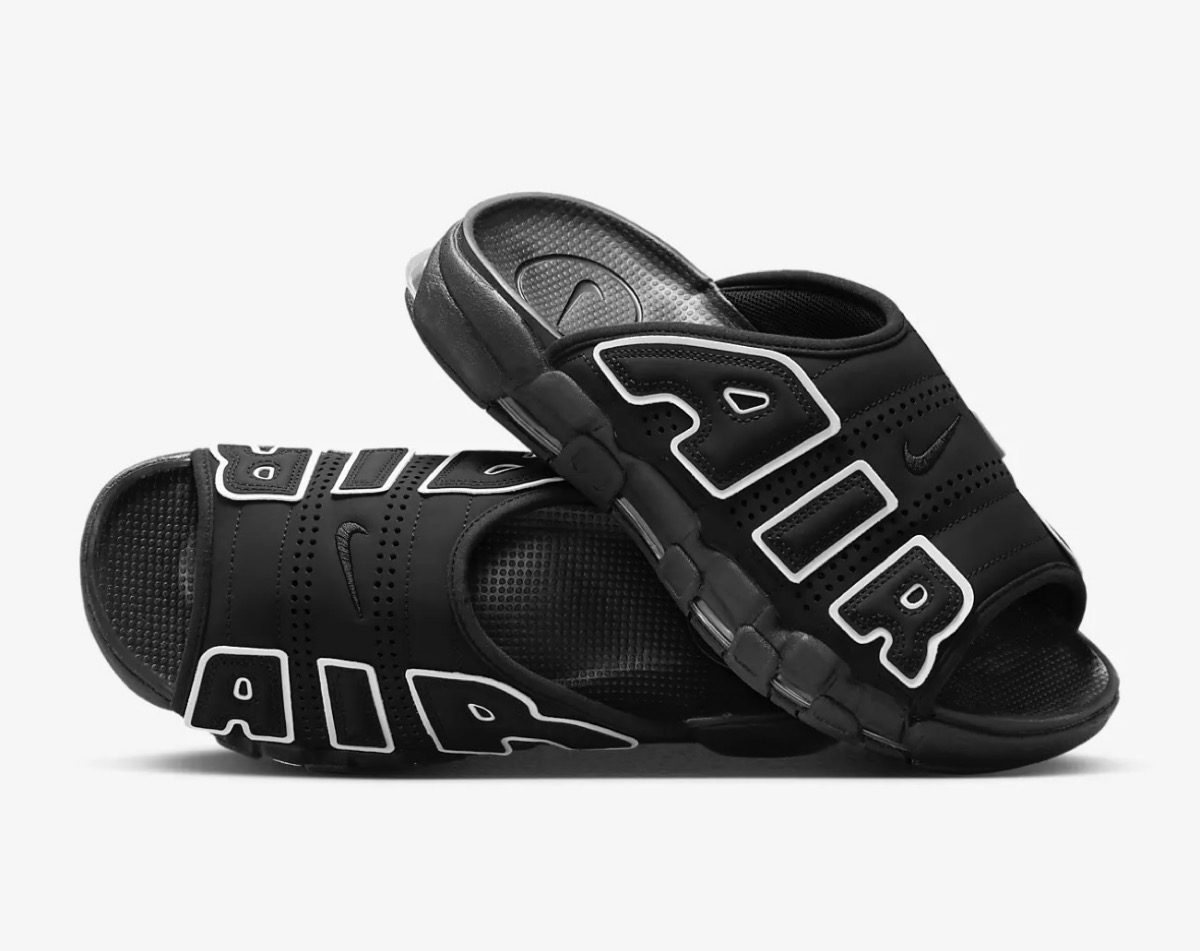 Nike Air More Uptempo Slide “Black/White”が国内4月12日に再販 