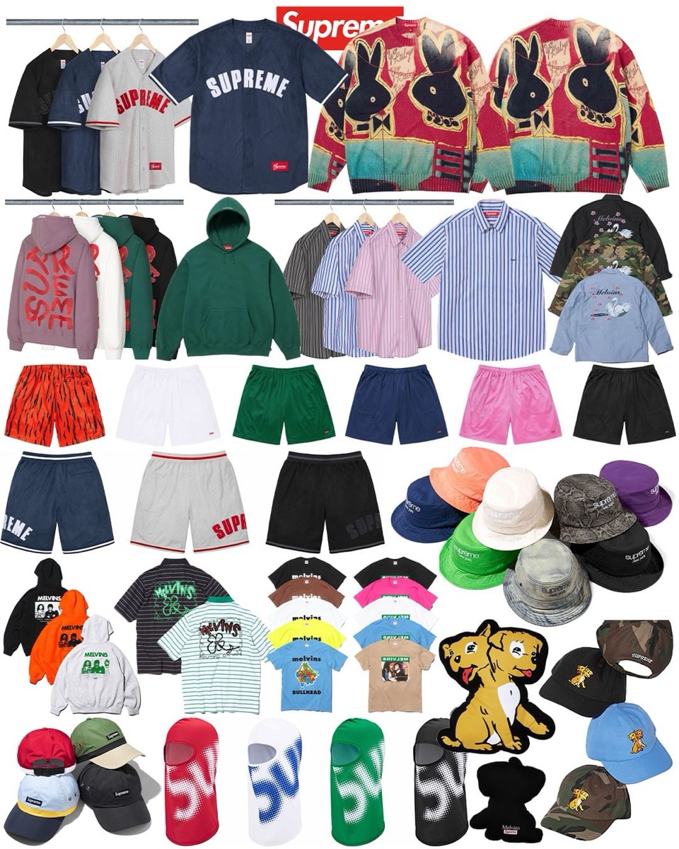 Supreme × Melvins 2024SS Week13が国内5月11日に発売予定【全商品一覧 ...