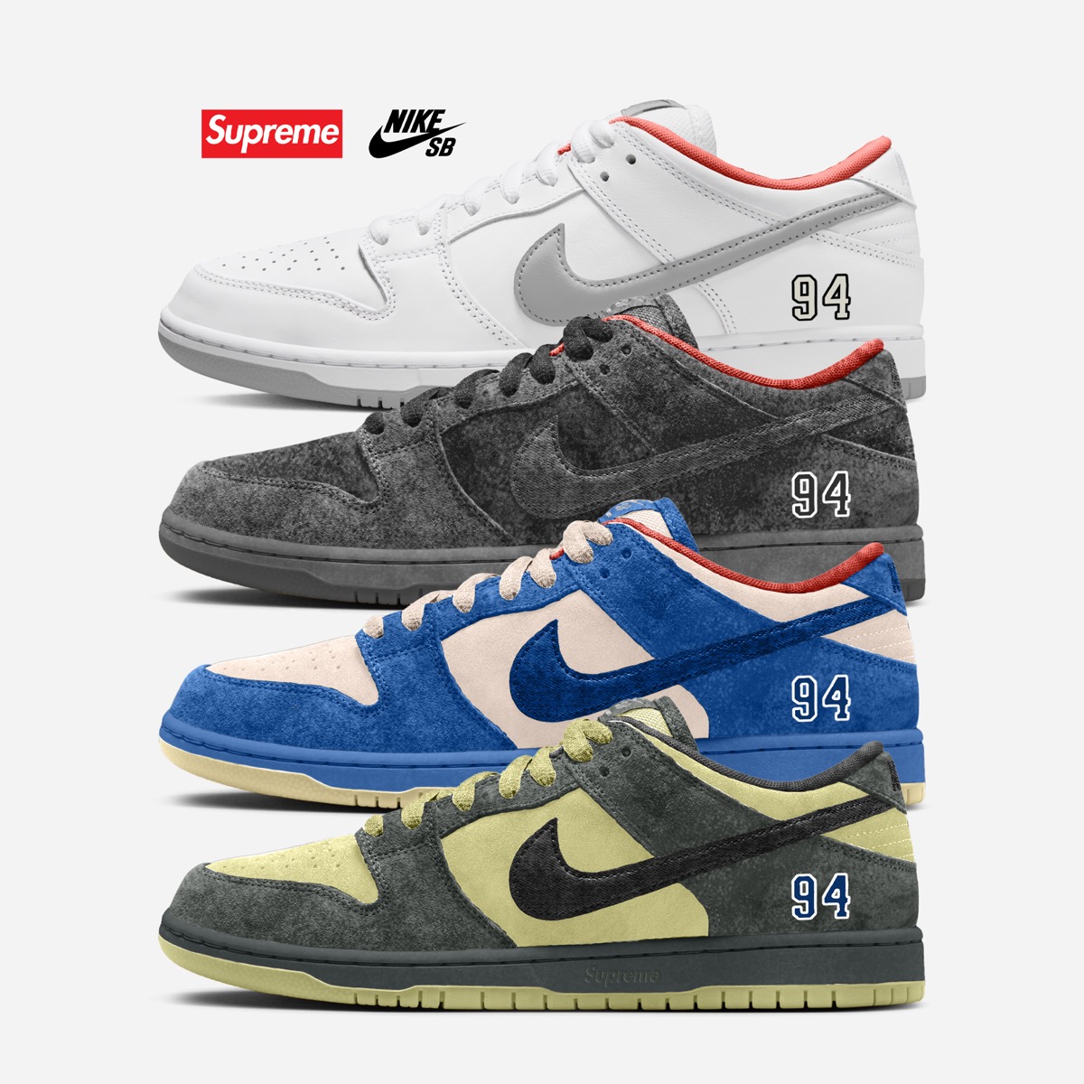 Nike SB × Supreme Dunk Low OG QS 25SSの噂が浮上 ［HQ8487-001 / HQ8487-100 /  HQ8487-400］ | UP TO DATE