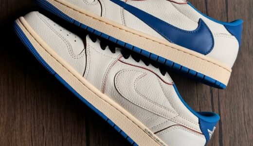 Travis Scott x Nike x FRAGMENT Air Jordan 1 Low OG SP “Sail/Military Blue”が9月3日に発売予定 ［DM7866-104］