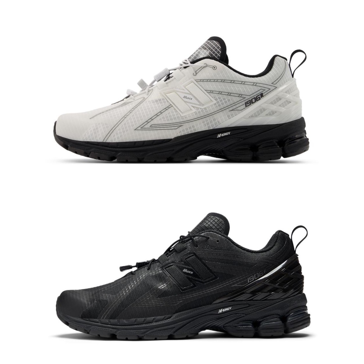 ドローコード仕様のNew Balance 1906R “White/Black” & “Black