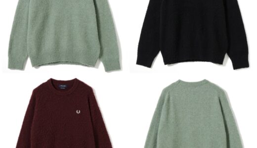 FRED PERRY x BEAMS 25AW 別注 フラッフィークルーネックニットの国内先行予約が開始