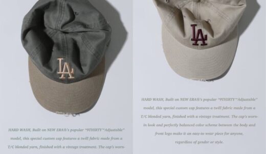 New Era x JOURNAL STANDARD relume 別注 ハードウォッシュ加工を施した『9THIRTY LA Dodgers』の国内追加先行予約が開始 ［26095465000130 / 25095465001530］