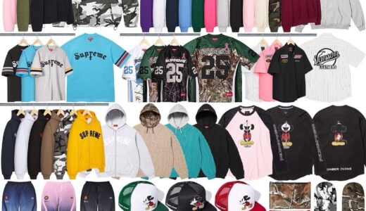 Supreme x NUMBER (N)INE x Mickey Mouse 25FW Week8 が国内10月18日に発売【全商品一覧 価格など / 2025FW】