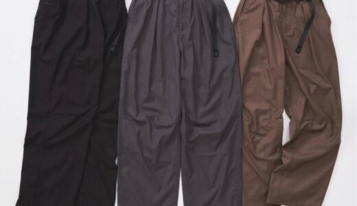 GRAMICCI x JOURNAL STANDARD 26SS 別注 ストレート タック スラックス パンツが国内先行予約開始 ［26030610008910］