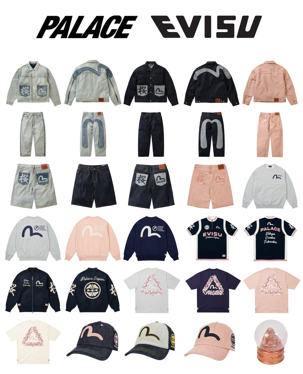 PALACE SKATEBOARDS x EVISU “SPRING 26” Week8 が国内3月28日より発売