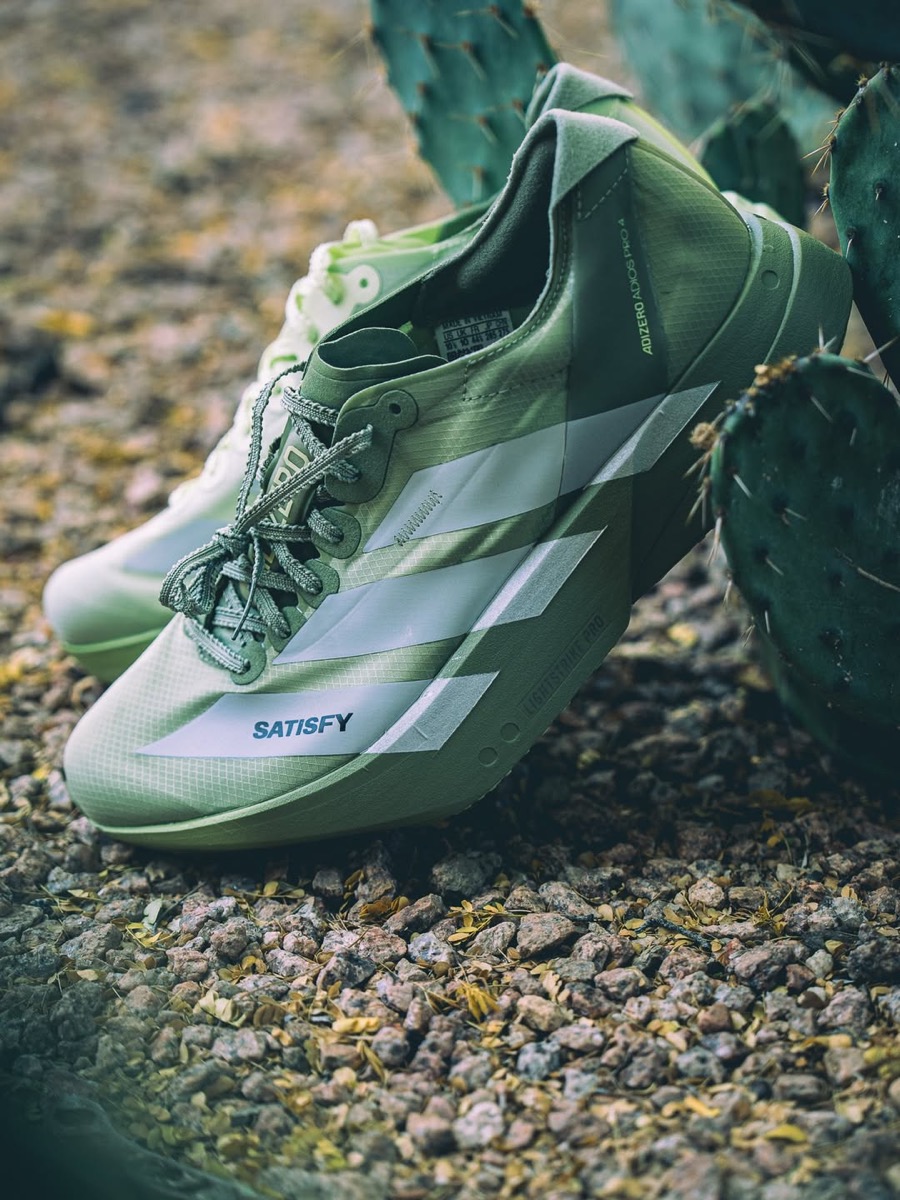 Satisfy x adidas Adizero Adios Pro 4 が国内5月25日より発売［KH8441