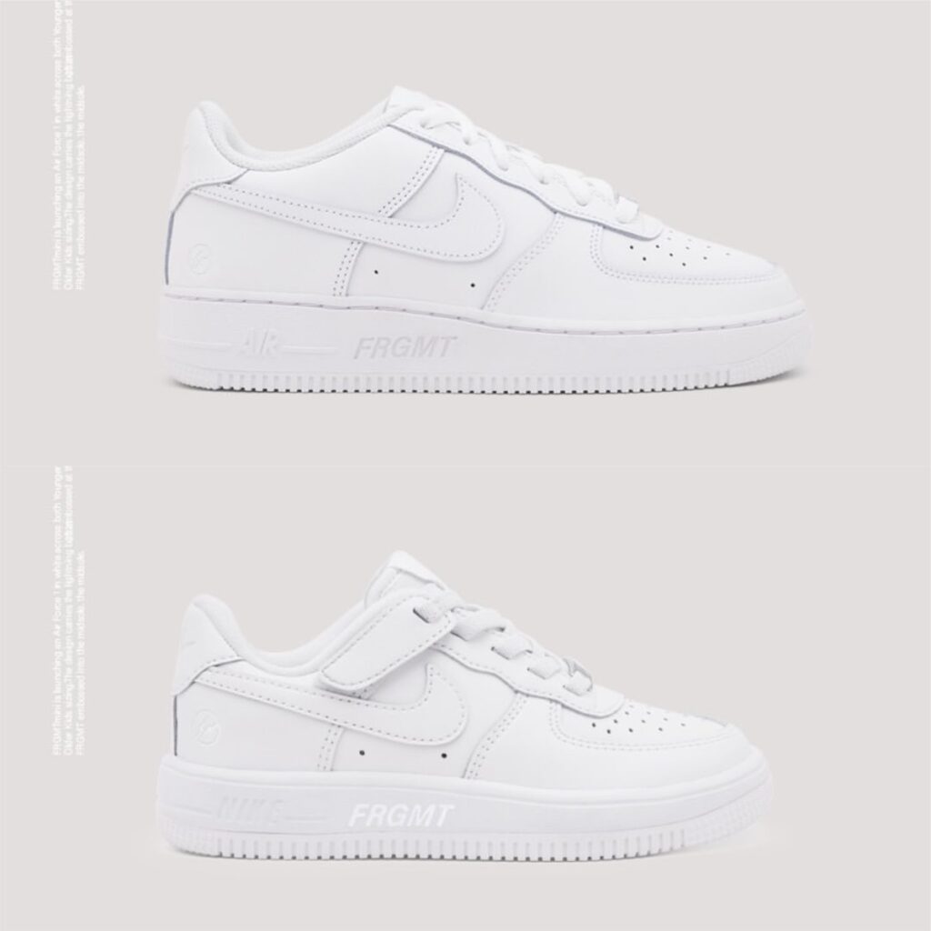 FRGMTmini x Nike キッズサイズの Air Force 1 Low が国内6月25日より