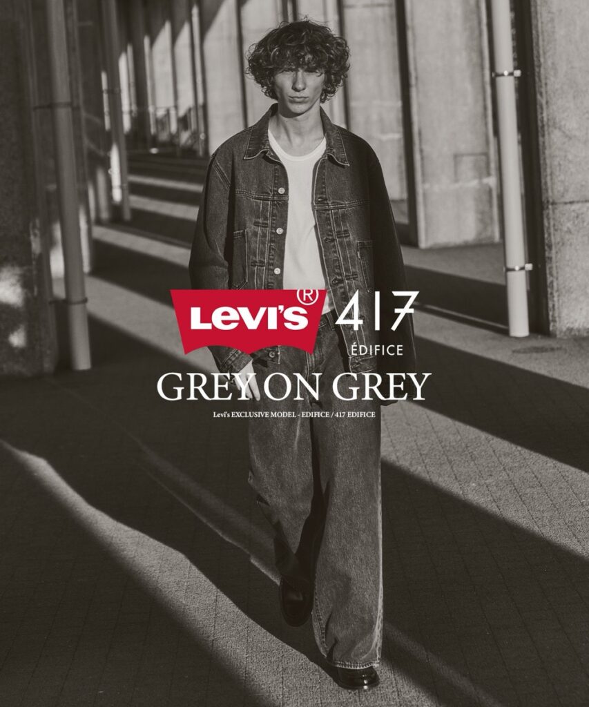 週末限定価格！Levi's Edifice大戦モデル　デニムジャケットパンツ Levi's for 417 EDIFICE 26FW 別注 グレーデニムの2nd Type トラッカー