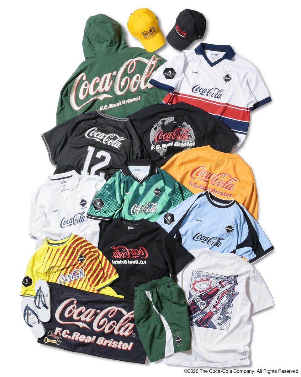 FCRB COCA COLA コンテナ　レアルブリストル　SOPH F.C.Real Bristol x Coca-Cola コラボコレクションが国内6月12日より