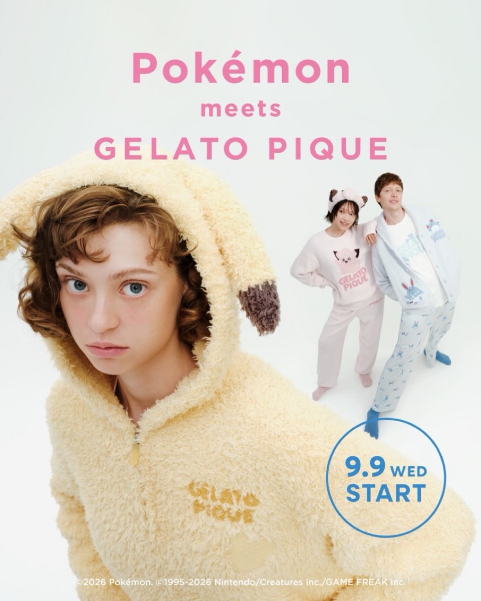 gelato pique ピカチュウ 3点セット ジェラピケ x ポケモン コラボコレクション第3弾が国内9月9日より発売