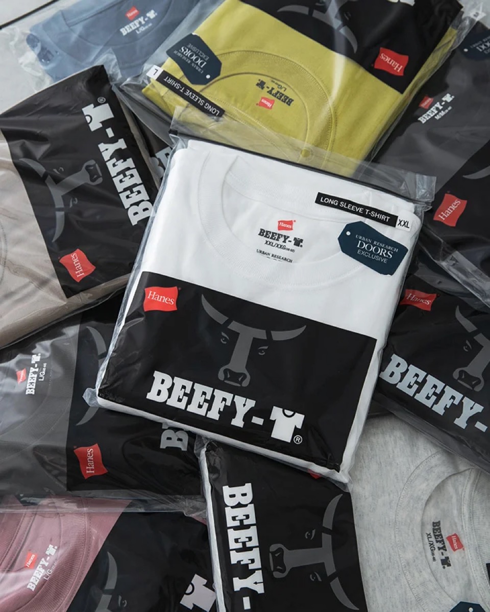 URBAN RESEARCH DOORS x Hanes 26AW 別注 BEEFY-T 長袖ver. の国内先行
