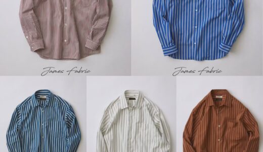 JOURNAL STANDARD relume x JAMES FABRIC 26AW 別注ピーチストライプシャツの国内先行予約が開始 ［26050464034030］